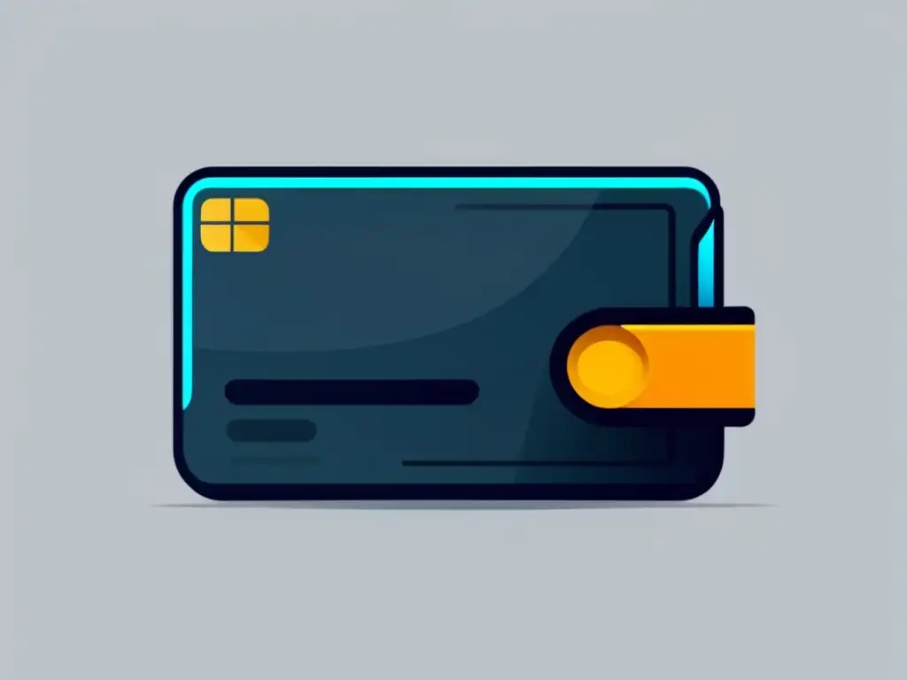 Billetera digital minimalista Monedas digitales y finanzas freelance con minimalismo