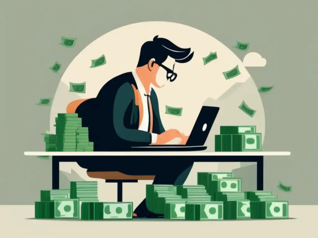 Freelancer contando dinero y ahorrando Freelancer contando dinero y ahorrando para freelancers
