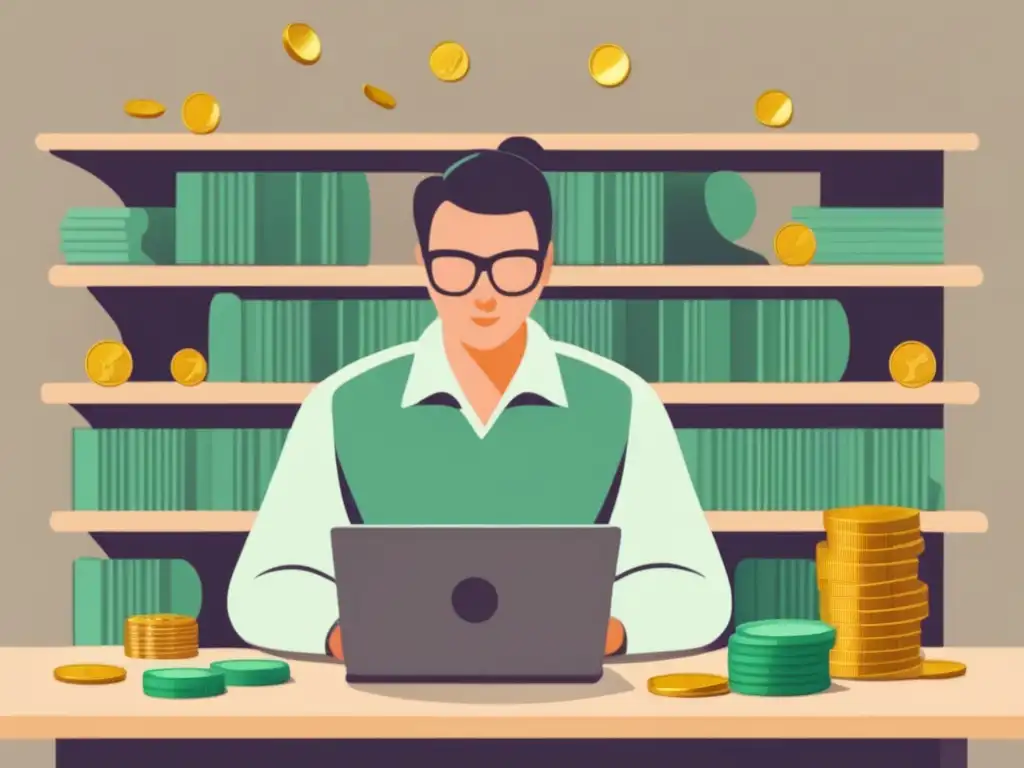 Freelancer enfocado y ahorrando Freelancer enfocado en metas financieras corto, medio y largo plazo