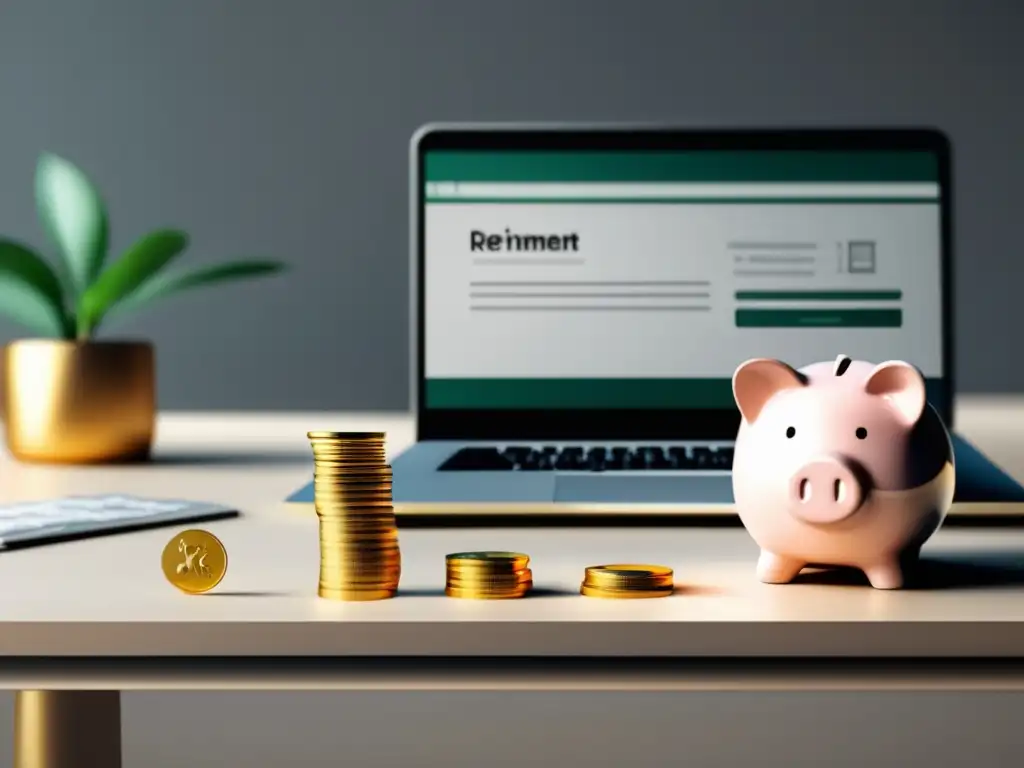 Freelancer ahorrando diligentemente para el retiro Planificación financiera para freelancers: Ahorro y compromiso para un retiro seguro