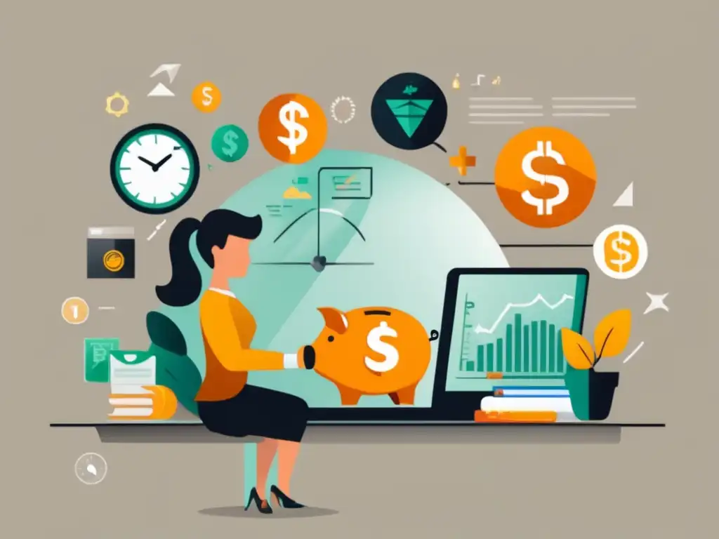 Ahorro efectivo para freelancers Ahorro efectivo para freelancers en un entorno minimalista