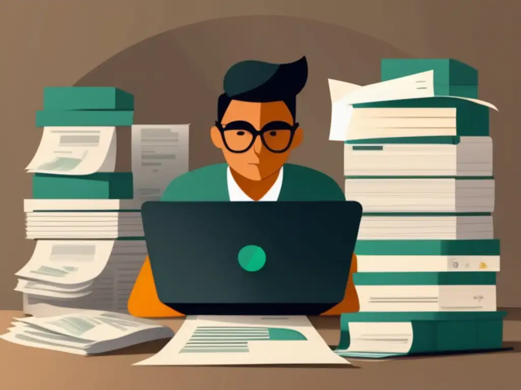 Freelancer analizando documentos financieros Freelancer analizando documentos financieros, protección de finanzas ante volatilidad del mercado