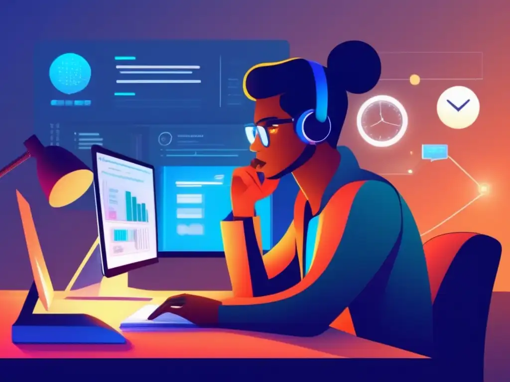 Freelancer analizando opciones de crédito Freelancer analizando opciones de créditos de alto rendimiento para la planificación financiera