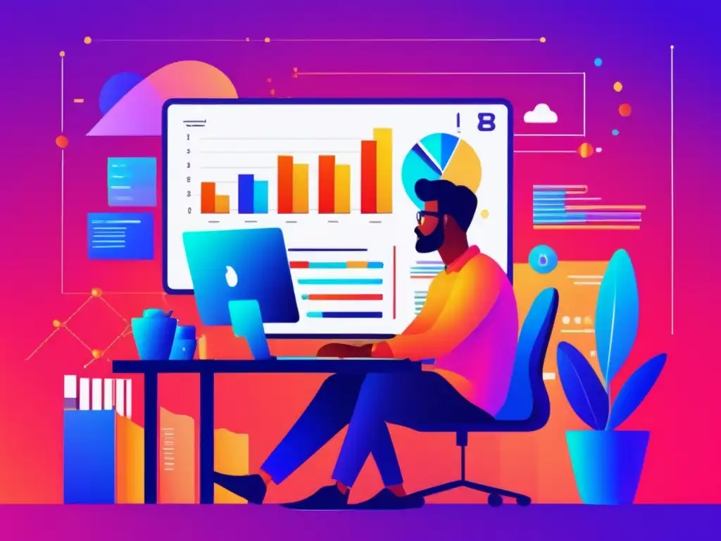 Freelancer analizando riesgos financieros Riesgos financieros para freelancers: analizando ingresos, facturas impagas y gastos inesperados