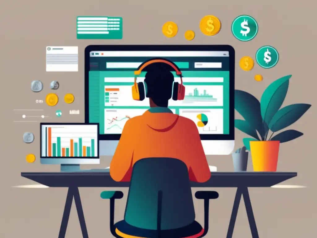 Freelancer aprendiendo finanzas en línea Freelancer aprendiendo cursos y tutoriales online de planificación y gestión financiera