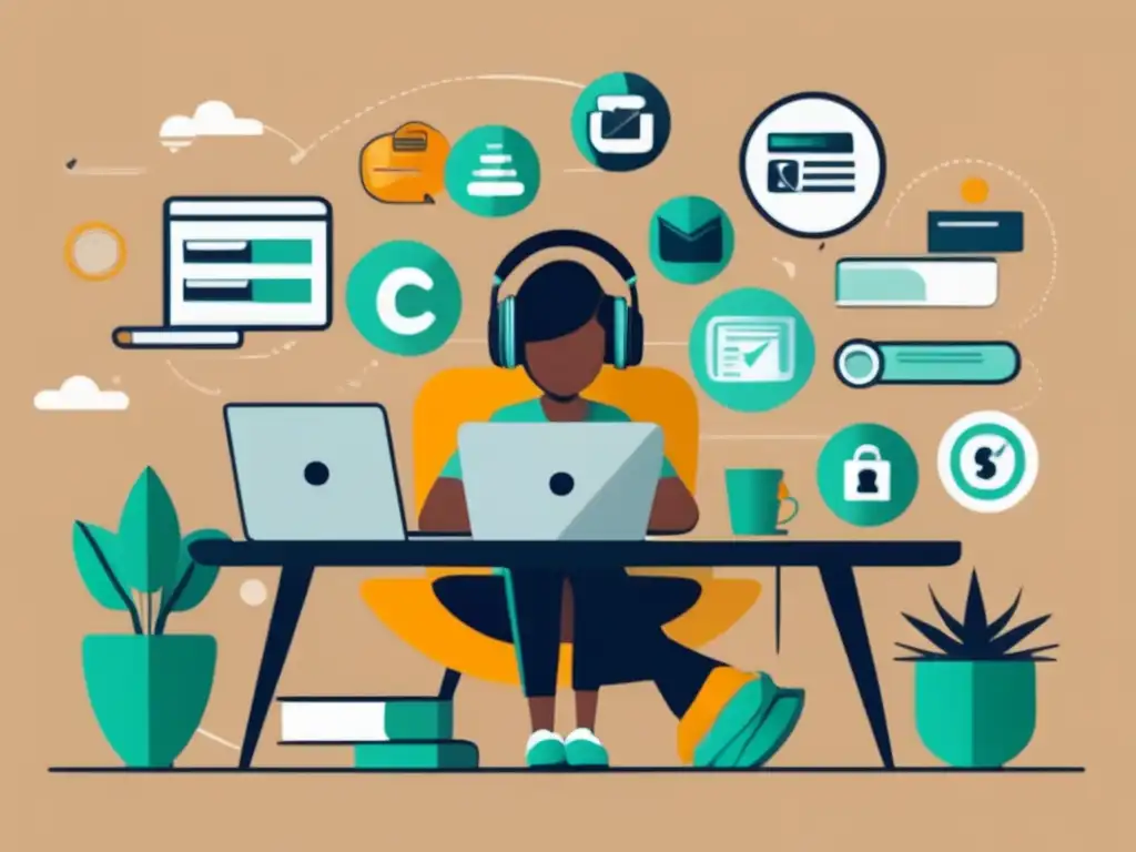 Freelancer en escritorio con créditos