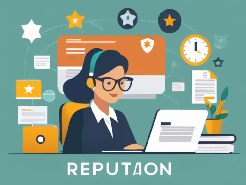 Freelancer con referencias y reputación Freelancer estableciendo historial crediticio sólido con referencias y reputación en estilo minimalista