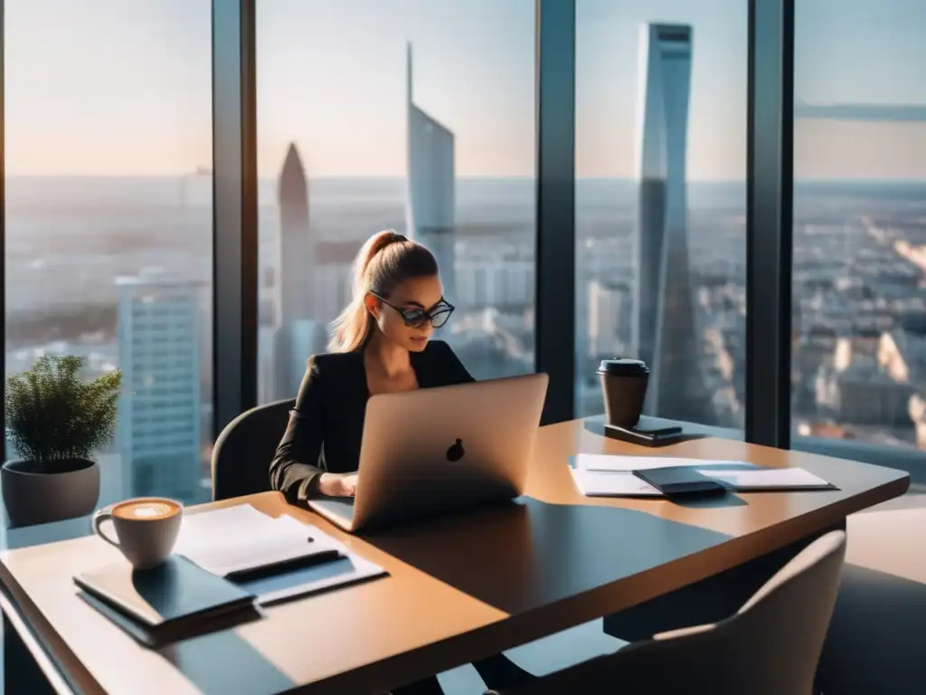 Freelancer en oficina moderna Consejos de finanzas para freelancers en Europa