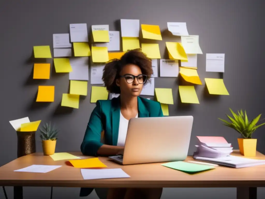 Freelancer organizado y concentrado Freelancer lidiando con clientes morosos