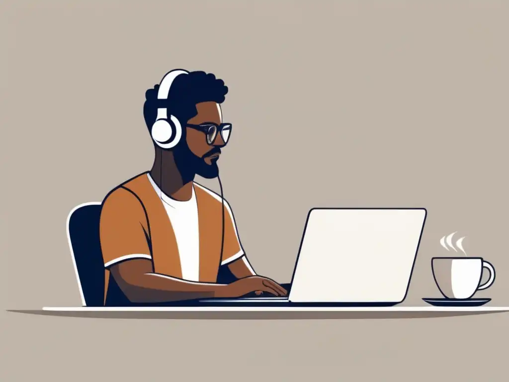 Freelancer en acción: metas y éxito financiero Freelancer enfocado en estrategias financieras para freelancers