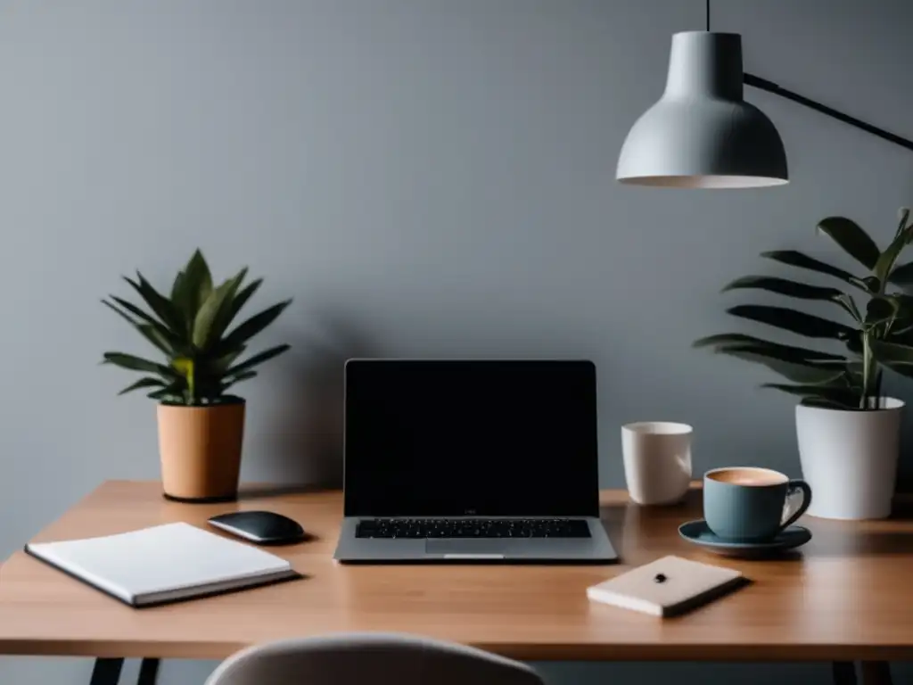 Freelancer en oficina minimalista Ventajas y desventajas de créditos para freelancers en un hogar-oficina organizado