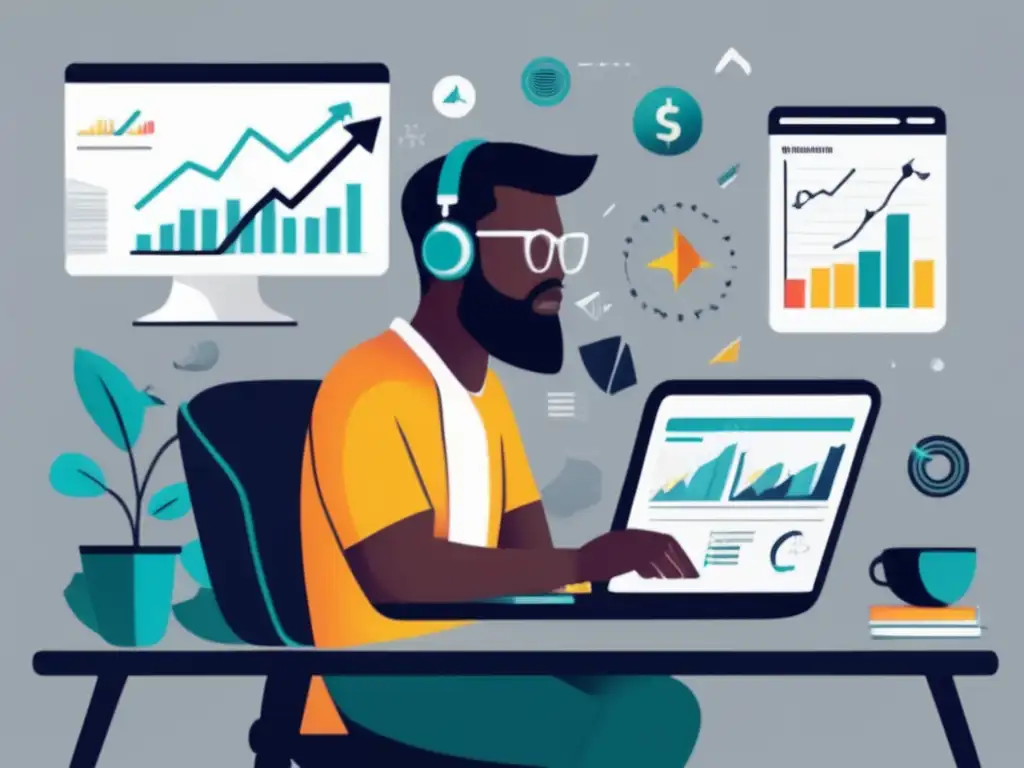 Freelancer gestionando riesgos financieros Gestión de riesgos financieros para freelancers