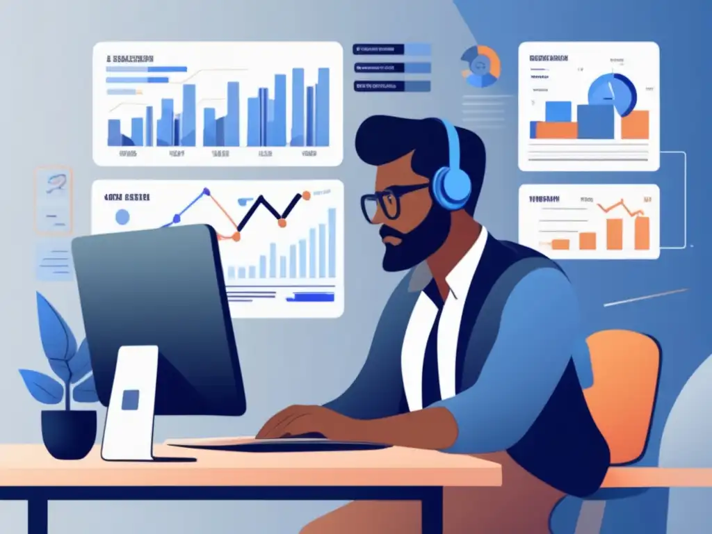 Freelancer enfocado en metas financieras Freelancer en escritorio: metas financieras para freelancers