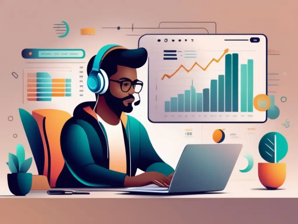 Freelancer llenando formulario de impuestos Freelancer diligente evitando errores comunes en impuestos