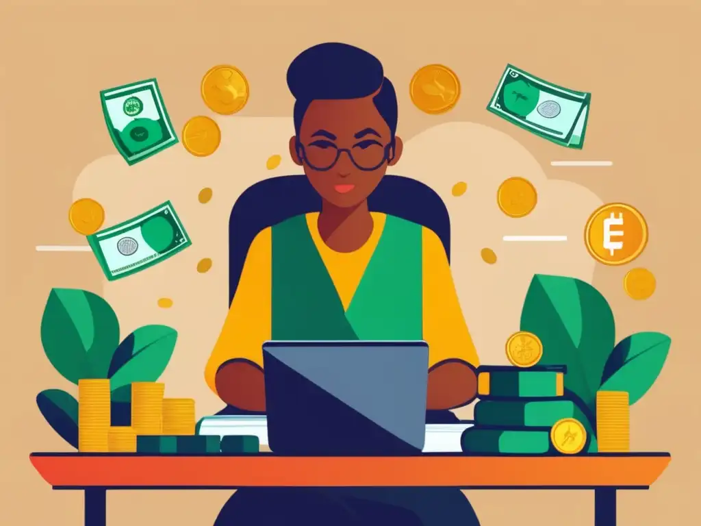 Freelancer gestionando riesgos financieros Freelancer sopesando riesgos financieros: gestión de riesgos financieros para freelancers
