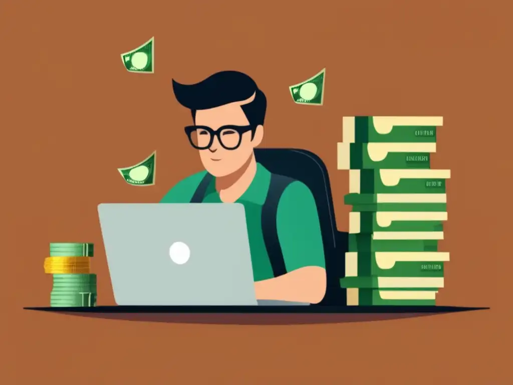 Freelancer sopesando finanzas: dinero vs crédito Dilema freelance: autofinanciarse vs buscar crédito externo