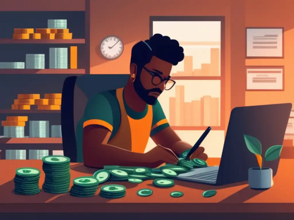 Freelancer planifica metas financieras Freelancer en planificación financiera para freelancers