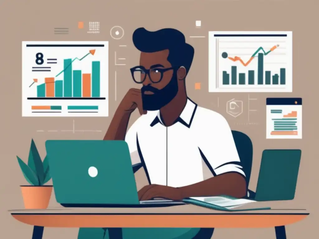 Freelancer planificando metas financieras Freelancer planificando metas financieras a corto, medio y largo plazo