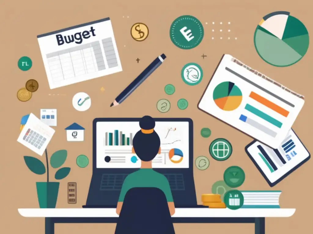 Freelancer organizado con herramientas financieras Freelancer enfocado en gestión financiera durante crisis