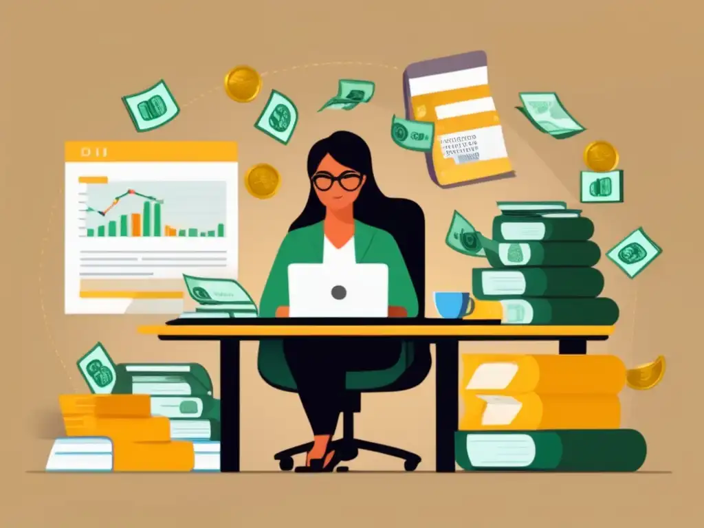 Freelancer organizado y exitoso Ilustración freelancer: estrategias de planificación financiera a largo plazo para freelancers
