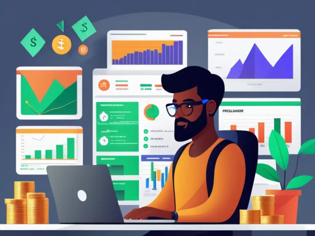 Freelancer concentrado en finanzas Freelancer concentrado en finanzas personales para freelancers