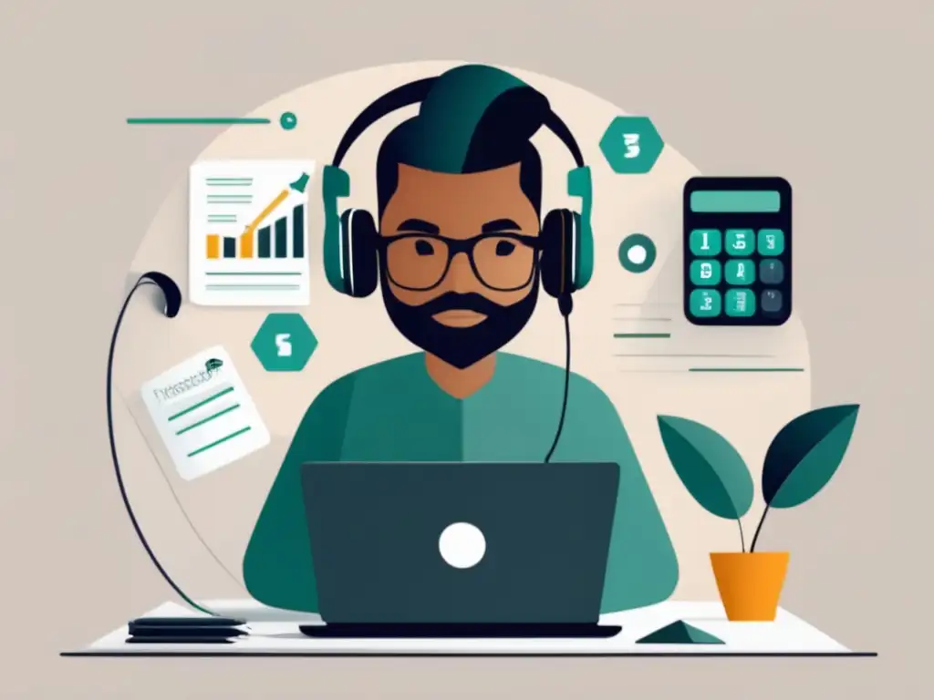 Freelancer organizado con éxito Freelancer controla finanzas con cursos de habilidades financieras
