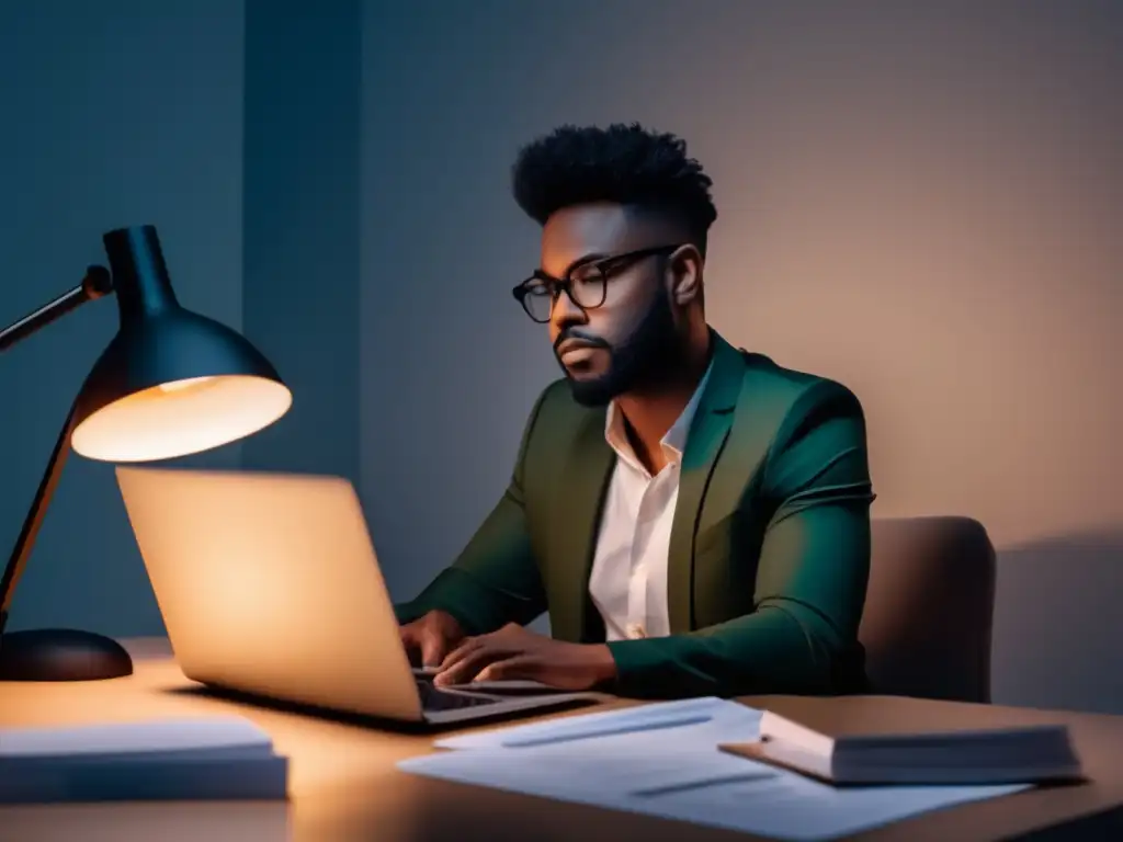 Freelancer analizando riesgos financieros Freelancer analizando riesgos financieros en su escritorio