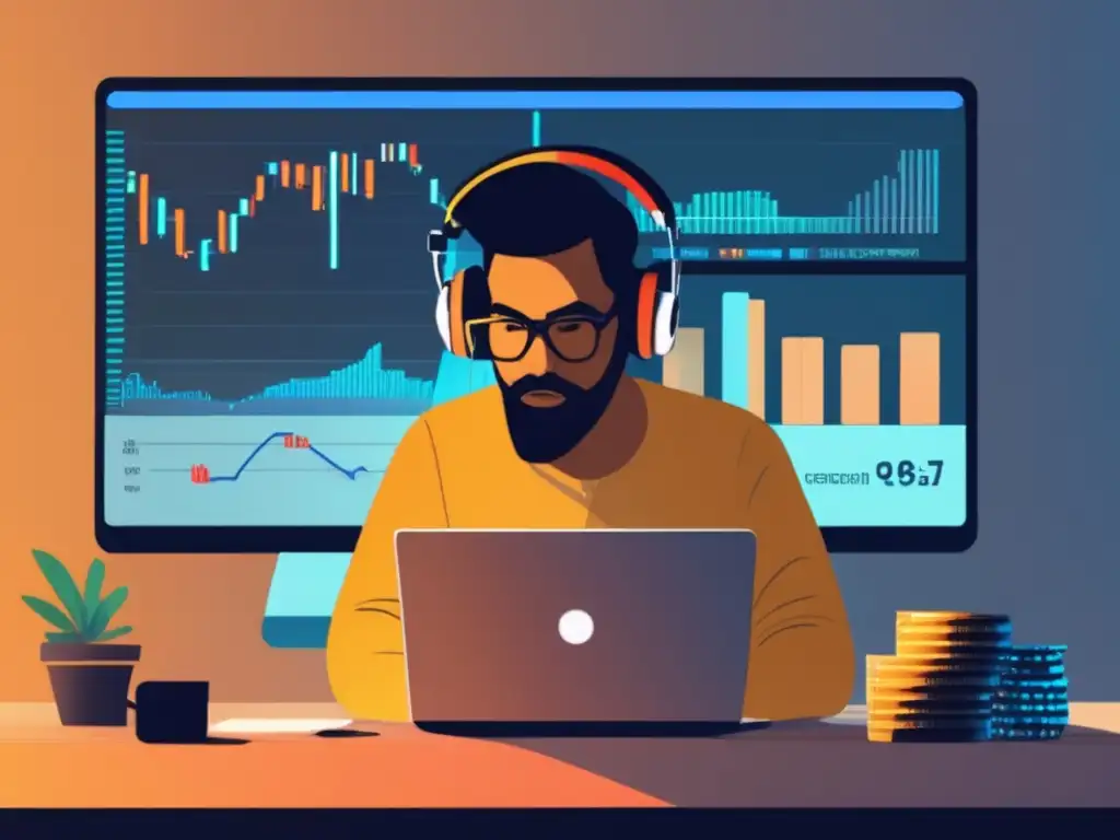 Freelancer gestionando riesgo cambiario Protege ingresos freelancer de cambios en tipo de cambio monedas