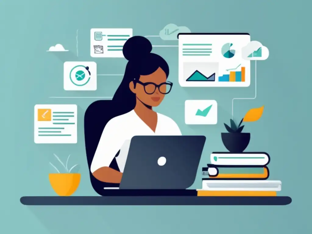 Freelancer con ingresos pasivos Ilustración minimalista: ingresos pasivos para freelancers