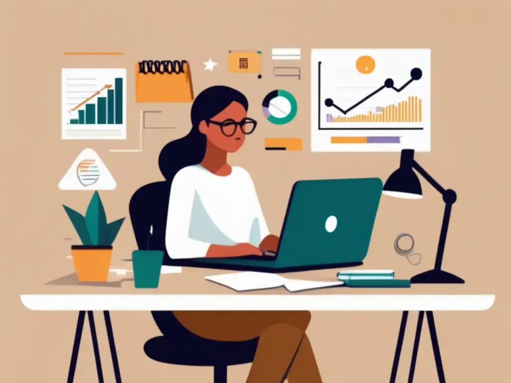 Ilustración minimalista del freelancer negociando Ilustración minimalista de freelancer con habilidades de negociación para freelancers