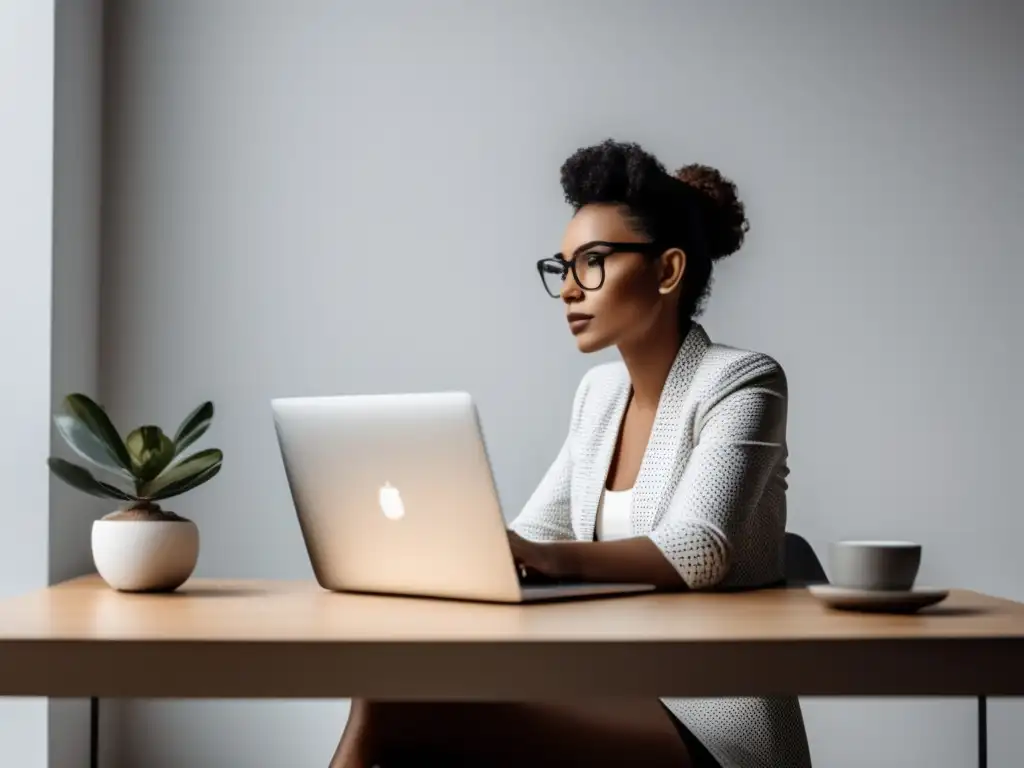 Freelancer negociando en escritorio moderno Freelancer negociando con estrategias para freelancers