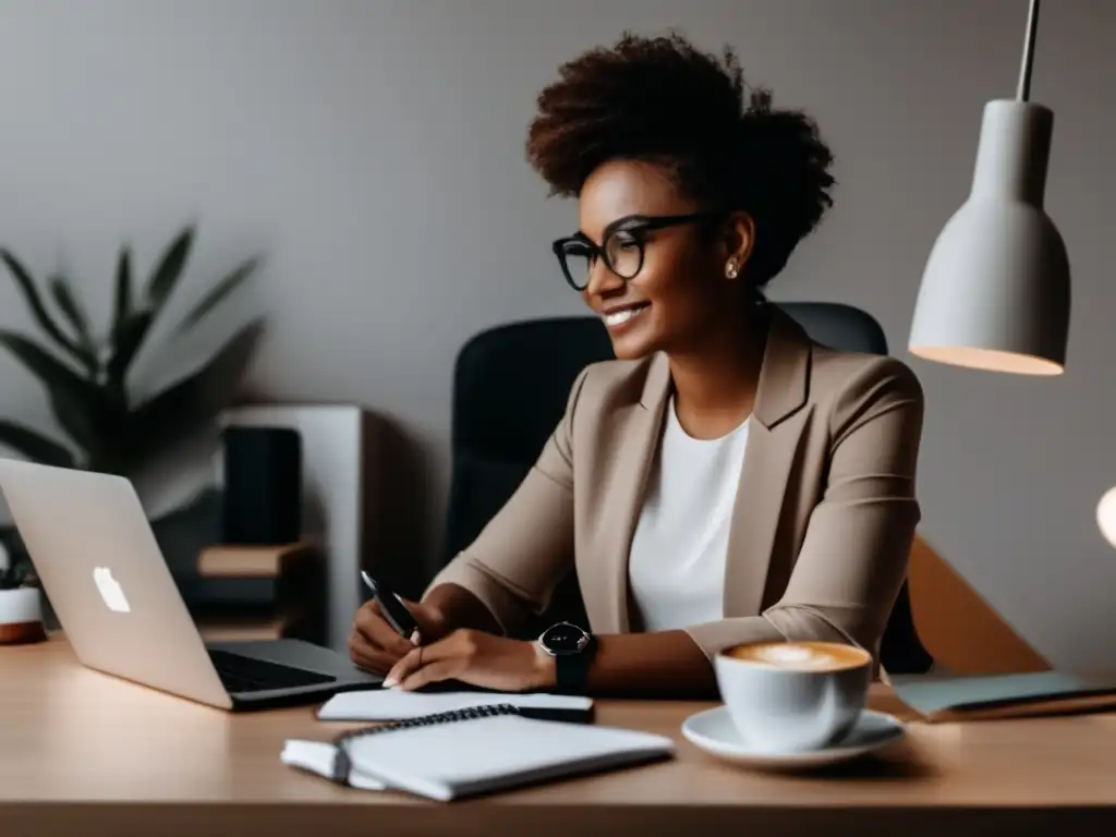 Freelancer negociando con confianza Freelancer mejorando habilidades de negociación