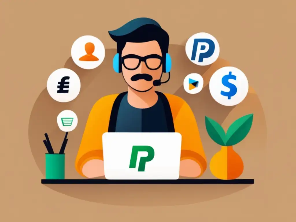 Freelancer negociando pagos internacionales Freelancer negociando tarifas de métodos de pago internacionales