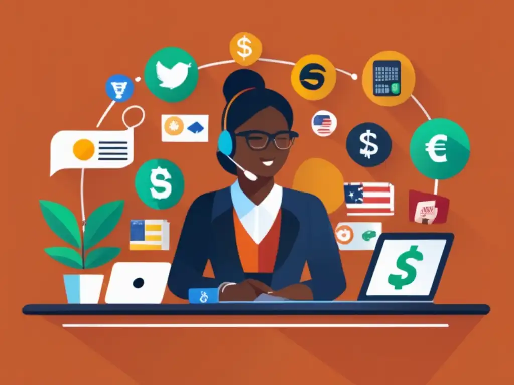 Negociación de pagos para freelancers Freelancer negociando tarifas de métodos de pago internacionales