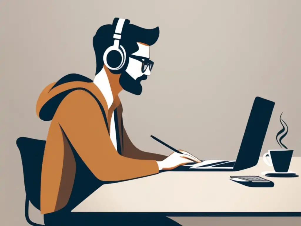Freelancer concentrado en declaración de impuestos Freelancer concentrado en declaración de impuestos