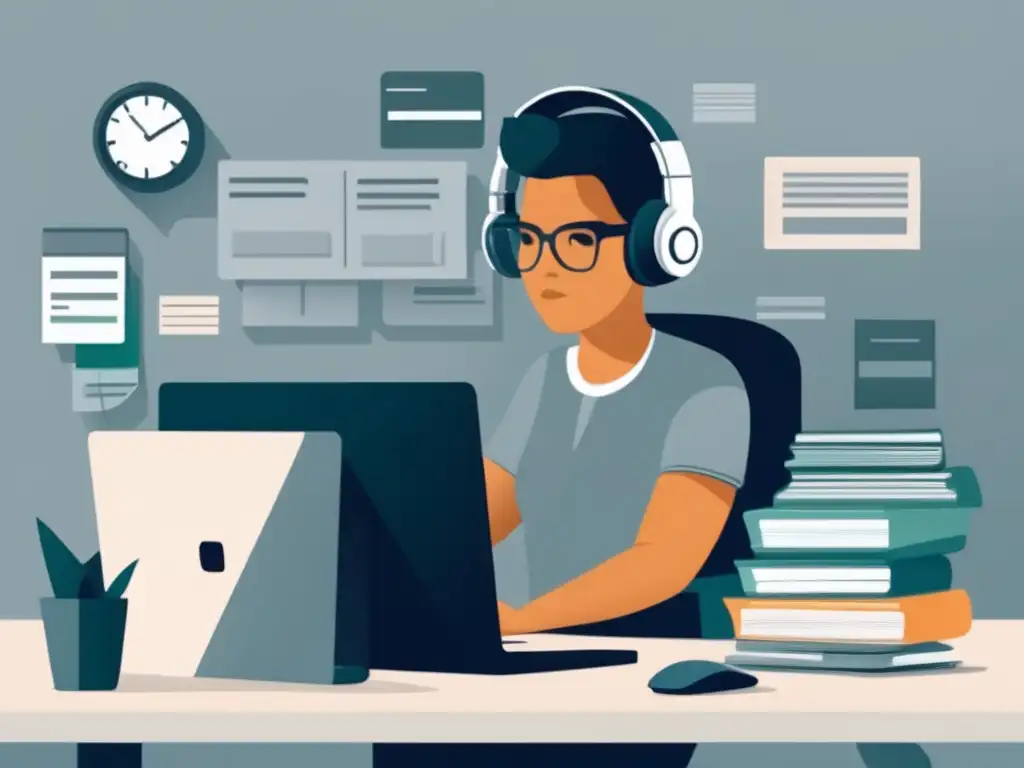 Freelancer enfocado en gestión financiera Desafíos y determinación en la gestión de clientes morosos para freelancers financieros