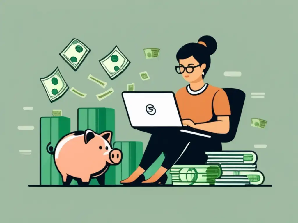 Freelancer planificando su retiro Freelancer planificando retiro de manera efectiva con dinero y tecnología
