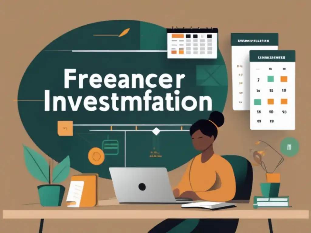 Freelancer planificando metas financieras Freelancer planificando estrategias de ahorro e inversión para freelancers