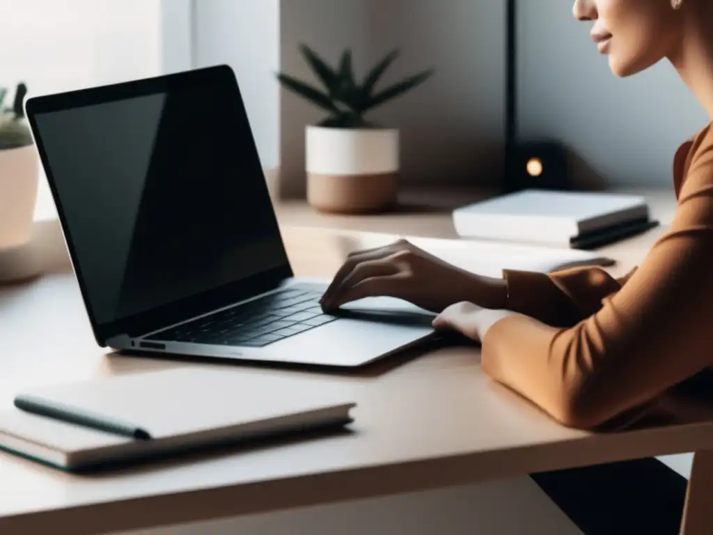 Freelancer trabajando en un espacio sereno y organizado Freelancer trabajando en un espacio organizado: opciones de crédito para freelancers