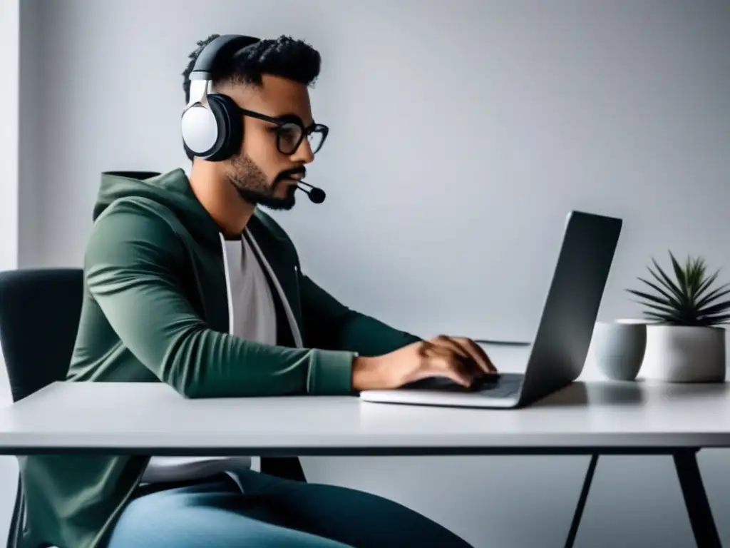 Freelancer productivo en escritorio minimalista Freelancer generando ingresos pasivos con planificación financiera
