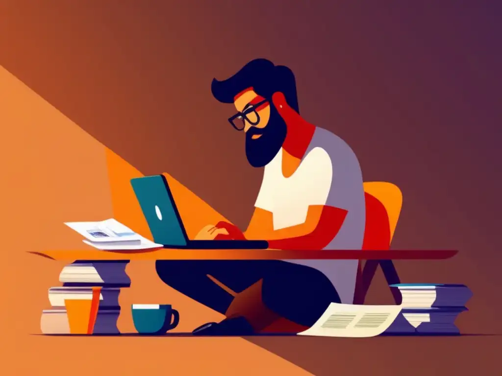 Freelancer resolviendo problemas financieros Freelancer resolviendo crisis financiera con determinación