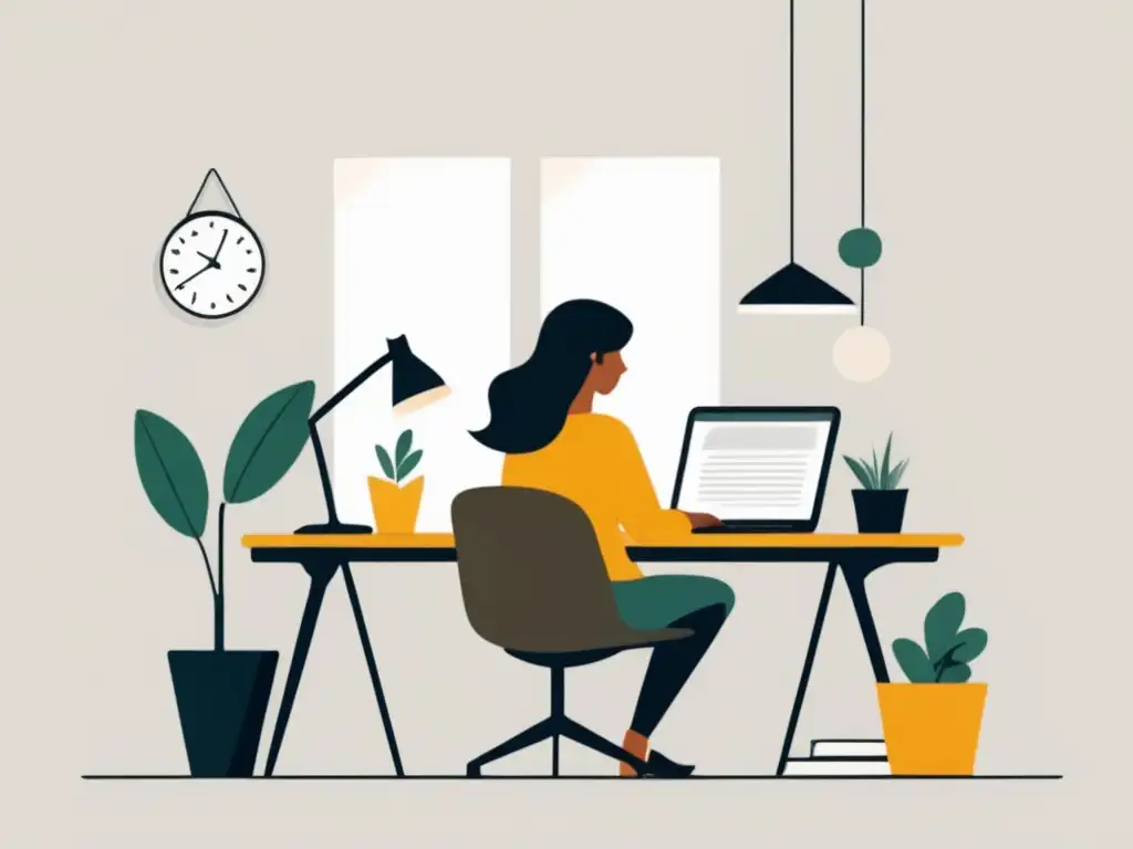 Freelancer trabajando con responsabilidad y equilibrio Freelancer en oficina con cuna simbolizando gestión financiera para freelancers durante la paternidad