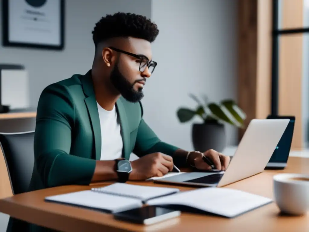 Freelancer organizado en escritorio moderno Software contable freelancer: Factores clave para elegir