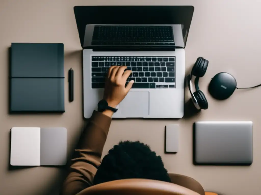 Freelancer enfocado en trabajo productivo Freelancer trabajando en una oficina organizada, destacando la planificación financiera para freelancers