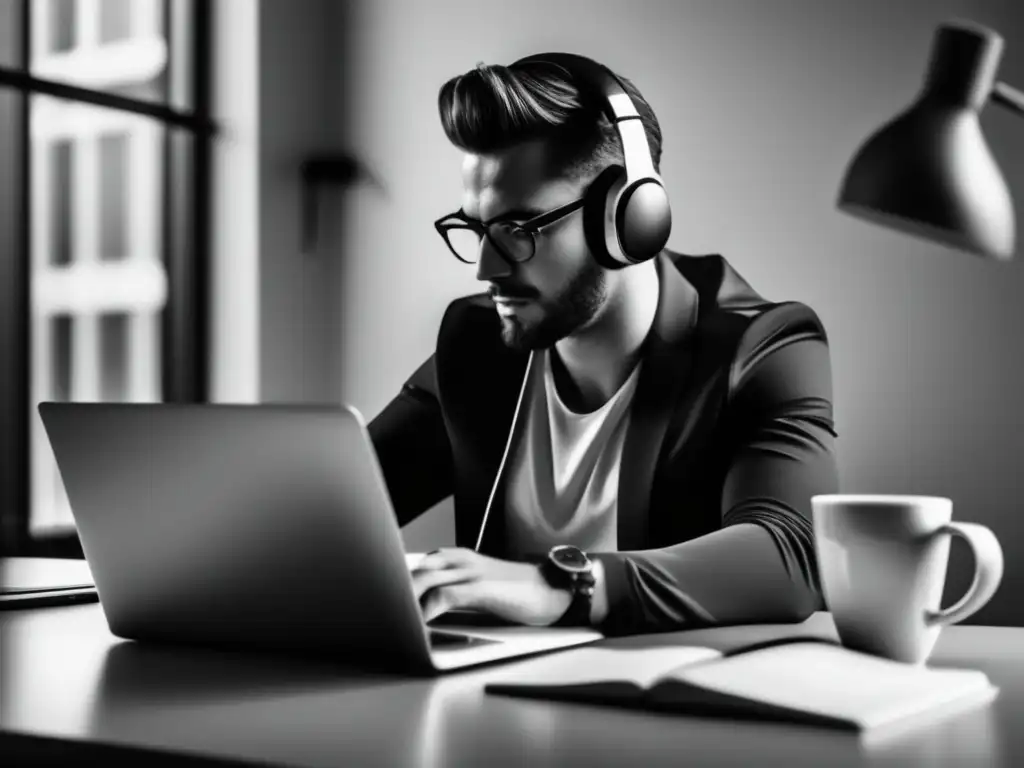 Freelancer trabajando en un escritorio moderno Freelancer trabajando en escritorio moderno - Estrategias clave para aumentar ingresos como freelancer