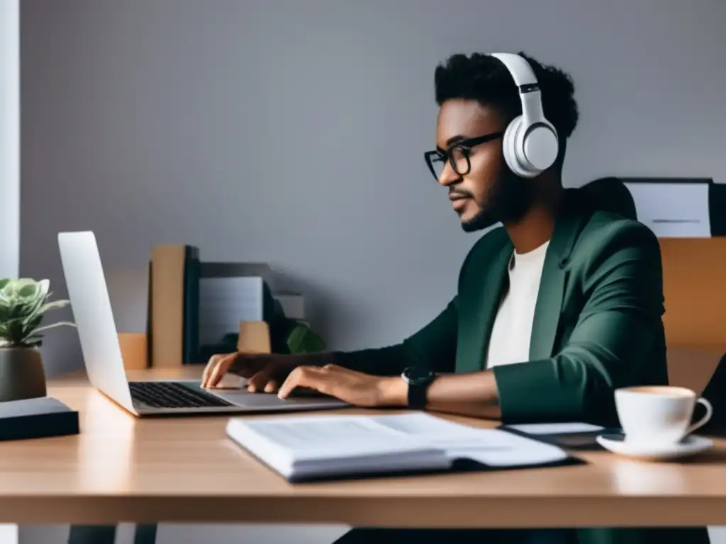 Freelancer trabajando en impuestos Freelancer trabajando en sus impuestos con deducciones fiscales para freelancers