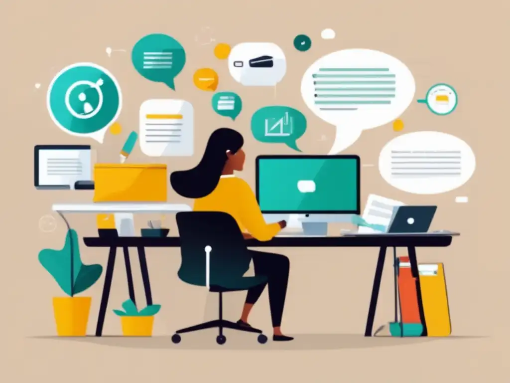Freelancer multitasking y escuchando al cliente Un freelancer multitarea con habilidades de negociación para freelancers
