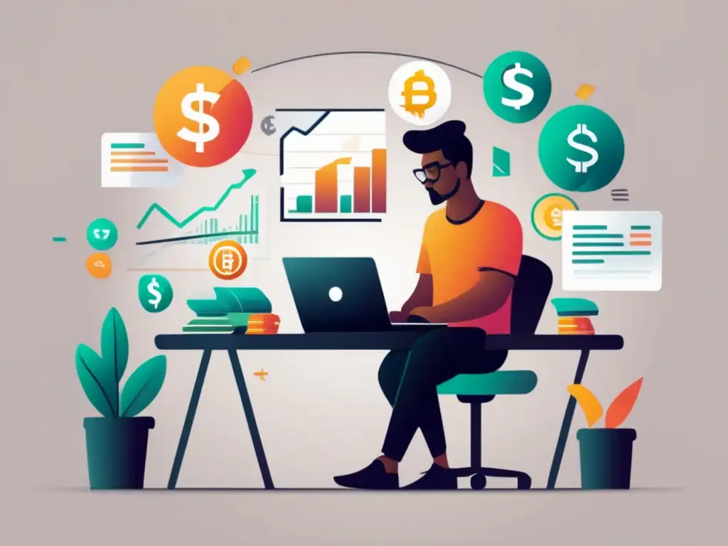 Freelancer gestionando finanzas con precisión Gestión financiera para freelancers con precisión y confianza