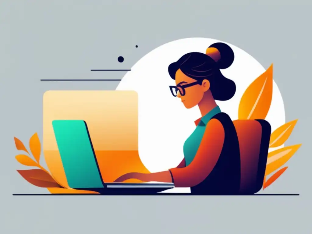 Freelancer trabajando en laptop Gestión financiera para freelancers en el mercado asiático