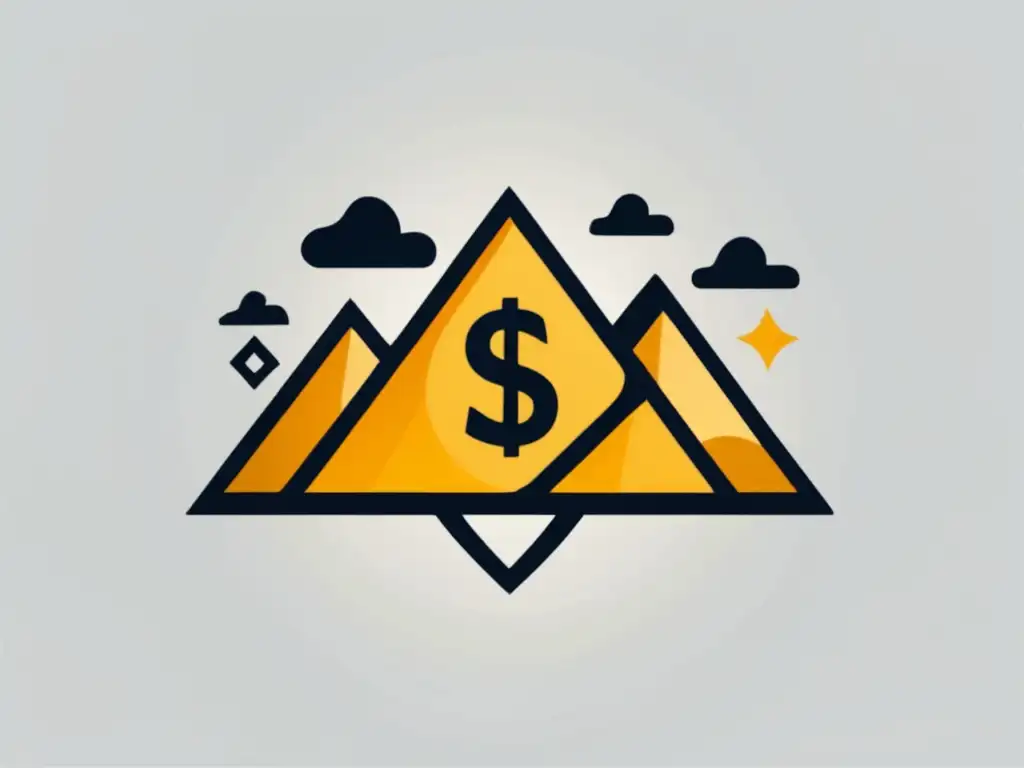 Icono financiero minimalista para freelancers Icono de metas financieras para freelancers - gestión financiera para freelancers